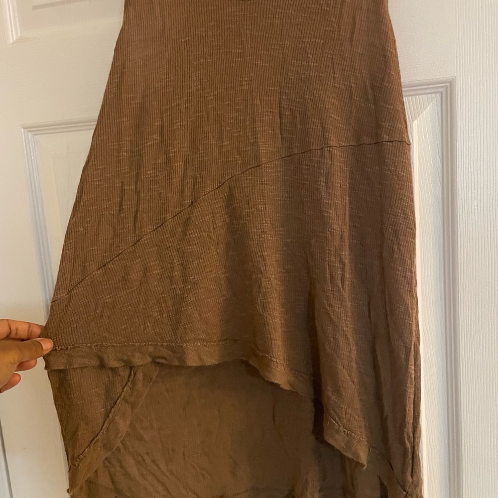 We the Free Brown Sleeveless Women's high low Top medium - Picture 2 of 7